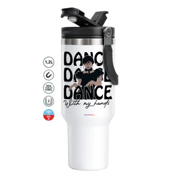 Wednesday dance dance dance, Mega Tumbler με καπάκι, διπλού τοιχώματος (θερμό) 1,2L