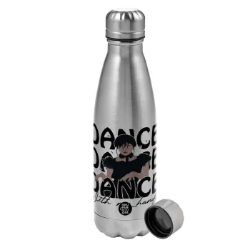 Wednesday dance dance dance, Metallic water bottle, stainless steel, 750ml