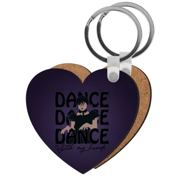 Wednesday dance dance dance, Μπρελόκ Ξύλινο καρδιά MDF