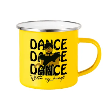 Wednesday dance dance dance, Yellow Enamel Metallic Cup 360ml