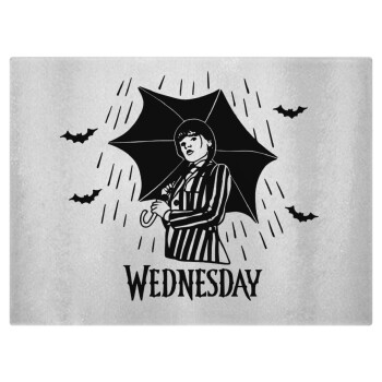 Wednesday Addams, Επιφάνεια κοπής γυάλινη (38x28cm)