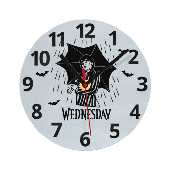 Wednesday Addams, Ρολόι τοίχου γυάλινο (20cm)