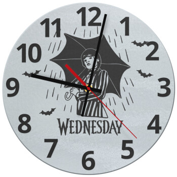 Wednesday Addams, Ρολόι τοίχου γυάλινο (30cm)