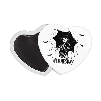 Wednesday Addams, Μαγνητάκι καρδιά (57x52mm)
