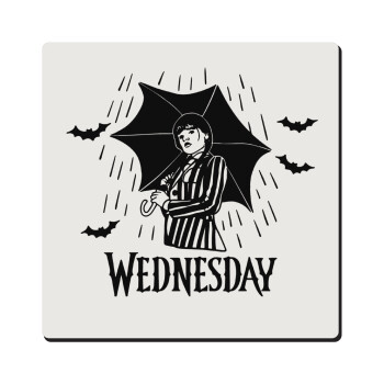 Wednesday Addams, Τετράγωνο μαγνητάκι ξύλινο 6x6cm