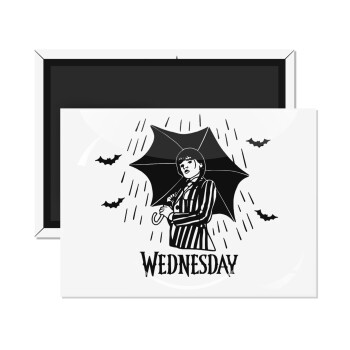 Wednesday Addams, Ορθογώνιο μαγνητάκι ψυγείου διάστασης 9x6cm