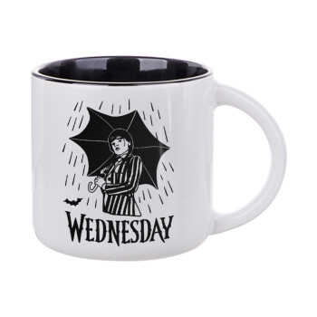 Wednesday Addams, Κούπα κεραμική 400ml Λευκή/Μαύρη