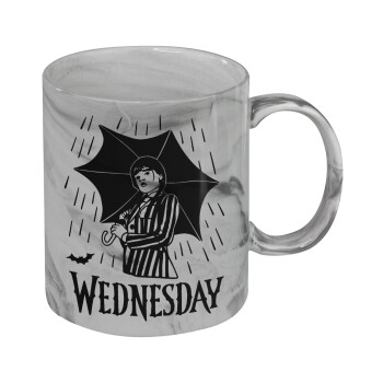 Wednesday Addams, Mug ceramic marble style, 330ml