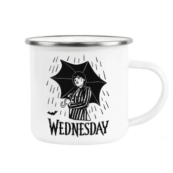 Wednesday Addams, Κούπα Μεταλλική εμαγιέ λευκη 360ml