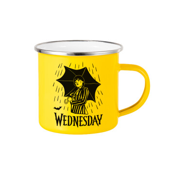 Wednesday Addams, Κούπα Μεταλλική εμαγιέ Κίτρινη 360ml
