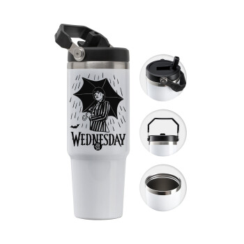 Wednesday Addams, Θερμός Ανοξείδωτο 30oz με χερούλι