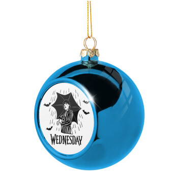 Wednesday Addams, Χριστουγεννιάτικη μπάλα δένδρου Μπλε 8cm