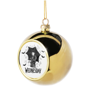 Wednesday Addams, Χριστουγεννιάτικη μπάλα δένδρου Χρυσή 8cm