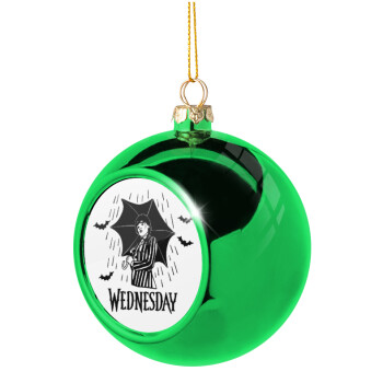 Wednesday Addams, Χριστουγεννιάτικη μπάλα δένδρου Πράσινη 8cm