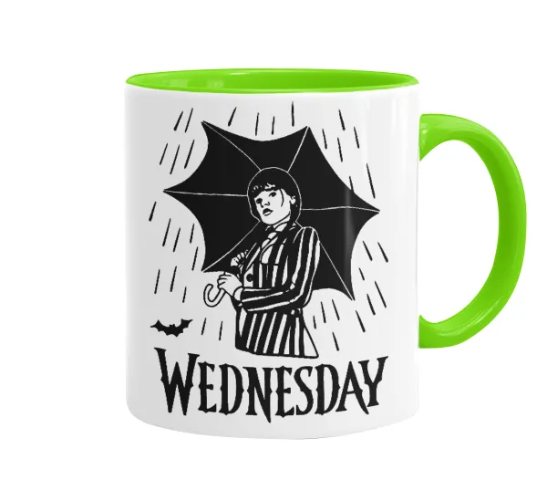 Wednesday Addams — Κούπα χρωματιστή βεραμάν, κεραμική, 330ml