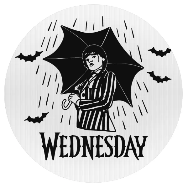 Wednesday Addams — Mousepad Στρογγυλό 20cm
