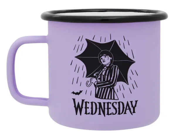 Wednesday Addams — Κούπα Μεταλλική εμαγιέ ΜΑΤ Light Pastel Purple 360ml
