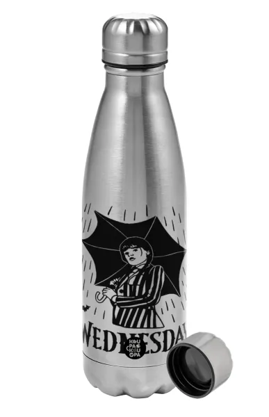Wednesday Addams — Metallic water bottle, stainless steel, 750ml