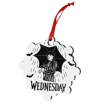 Wednesday Addams, Στολίδι Χριστουγεννιάτικο στολίδι snowflake ξύλινο 7.5cm