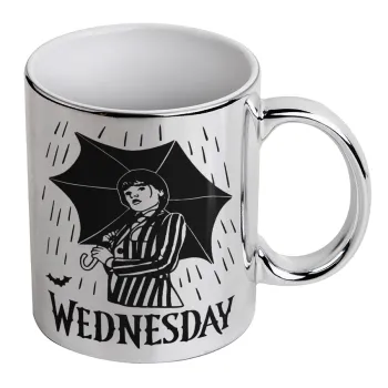 Wednesday Addams, Κούπα κεραμική, ασημένια καθρέπτης, 330ml