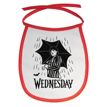 Wednesday Addams, Σαλιάρα μωρού αλέκιαστη με κορδόνι Κόκκινη