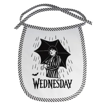 Wednesday Addams, Σαλιάρα μωρού αλέκιαστη με κορδόνι Μαύρη