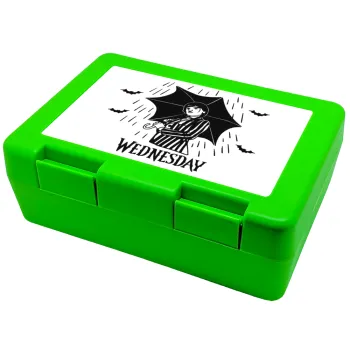 Wednesday Addams, Children's cookie container GREEN 185x128x65mm (BPA free plastic)