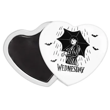 Wednesday Addams, Μαγνητάκι καρδιά (57x52mm)