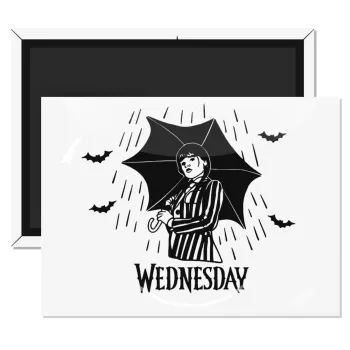 Wednesday Addams, Ορθογώνιο μαγνητάκι ψυγείου διάστασης 9x6cm