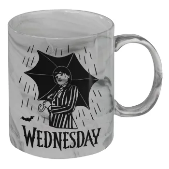Wednesday Addams, Mug ceramic marble style, 330ml