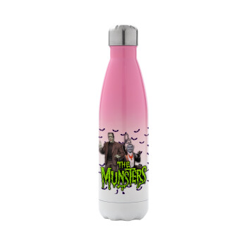 The munsters, Metal mug thermos Pink/White (Stainless steel), double wall, 500ml