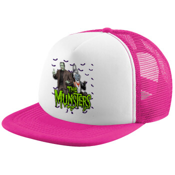 The munsters, Καπέλο Ενηλίκων Soft Trucker με Δίχτυ Pink/White (POLYESTER, ΕΝΗΛΙΚΩΝ, UNISEX, ONE SIZE)