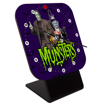 The munsters, Quartz Wooden table clock with hands (10cm)