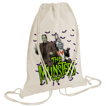 The munsters, Backpack bag GYMBAG natural (28x40cm)