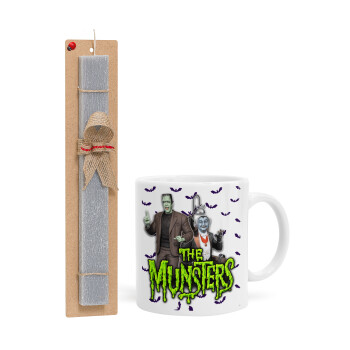 The munsters, Easter Set, Ceramic Cup (330ml) & Easter aromatic flat candle (30cm) (GRAY)