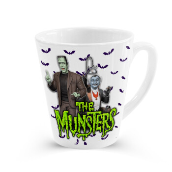 The munsters, Κούπα κωνική Latte Λευκή, κεραμική, 300ml
