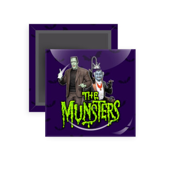 The munsters, Μαγνητάκι ψυγείου τετράγωνο διάστασης 5x5cm