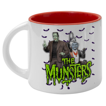 The munsters, Κούπα κεραμική 400ml Λευκή/Κόκκινη