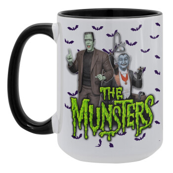 The munsters, Κούπα Mega 15oz, κεραμική Μαύρη, 450ml
