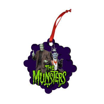 The munsters, Christmas ornament snowflake wooden 7.5cm