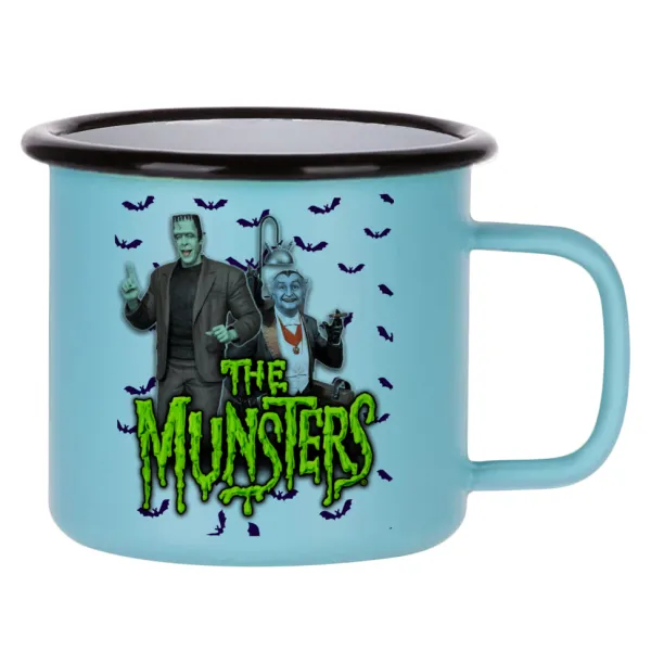 The munsters — Κούπα Μεταλλική εμαγιέ ΜΑΤ σιέλ 360ml