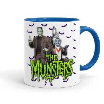 The munsters, Κούπα χρωματιστή μπλε, κεραμική, 330ml