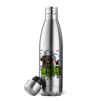 The munsters, Μεταλλικό παγούρι θερμός Inox (Stainless steel), διπλού τοιχώματος, 500ml