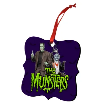 The munsters, Στολίδι Χριστουγεννιάτικο στολίδι polygon ξύλινο 7.5cm