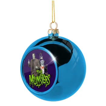The munsters, Στολίδι Χριστουγεννιάτικη μπάλα δένδρου Μπλε 8cm