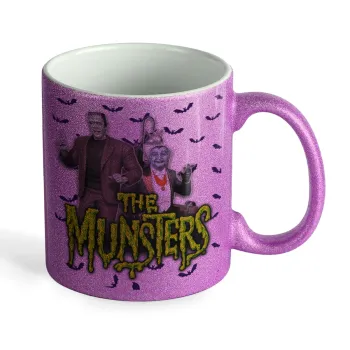 The munsters, Κούπα Μωβ Glitter που γυαλίζει, κεραμική, 330ml