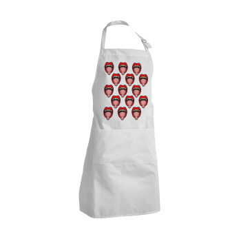 vampire lips, Adult Chef Apron (with sliders and 2 pockets)