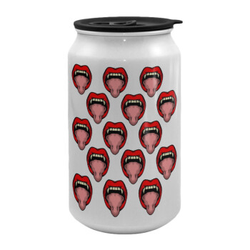 vampire lips, Κούπα ταξιδιού μεταλλική με καπάκι (tin-can) 500ml