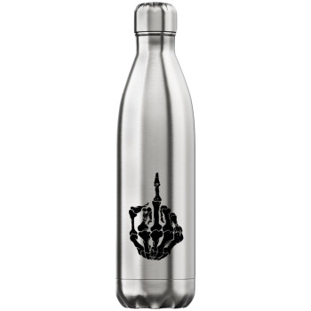 Middle finger, Inox (Stainless steel) hot metal mug, double wall, 750ml