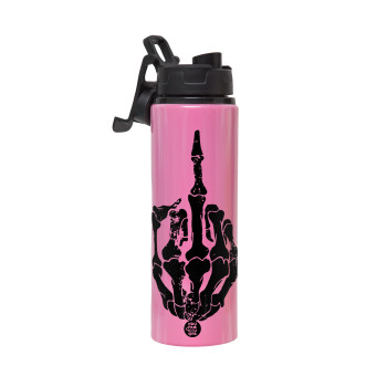 Middle finger, Μεταλλικό παγούρι νερού με καπάκι ασφαλείας, αλουμινίου 850ml